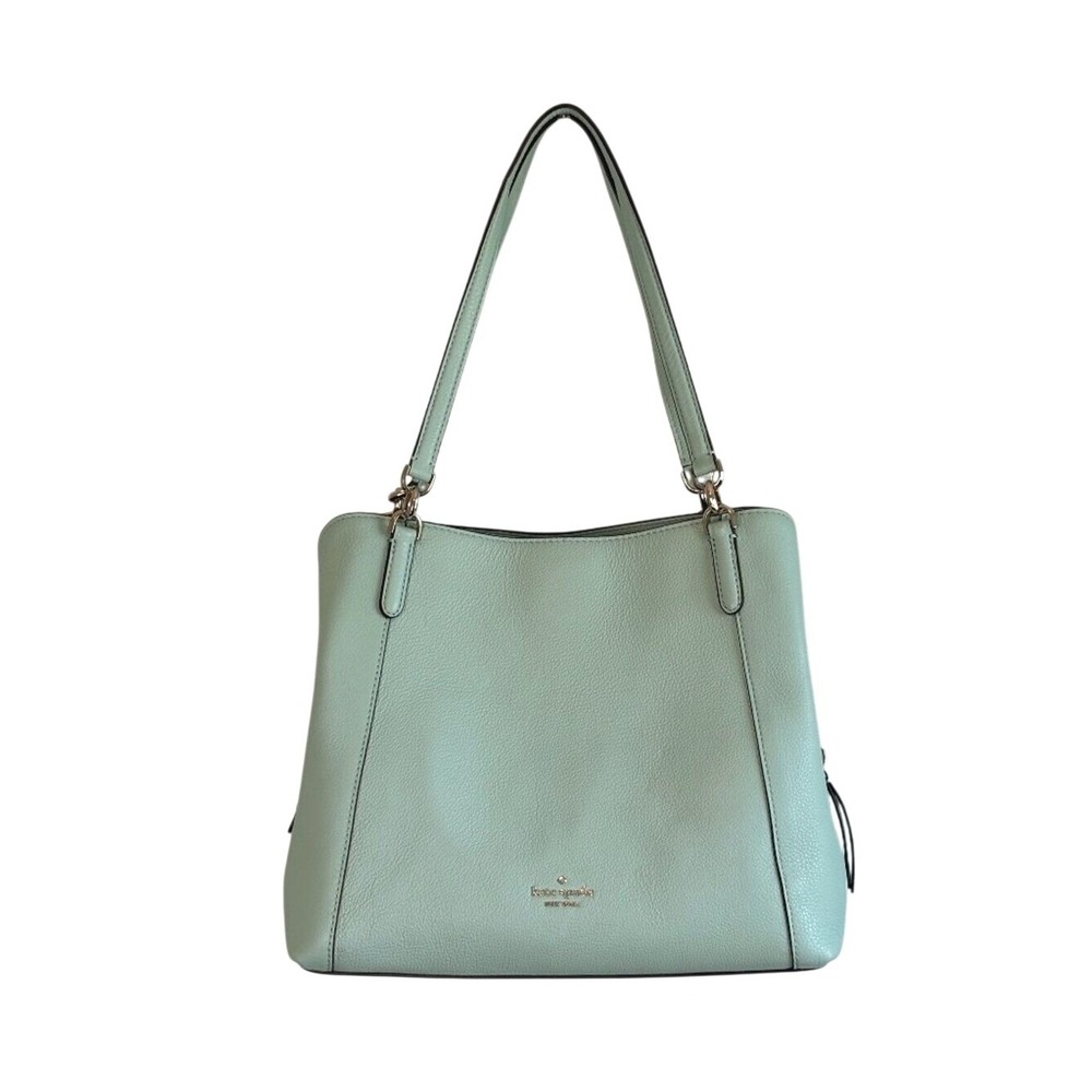 NEW Kate Spade New York Mint Pebbled Leather Shoulder Tote Bag